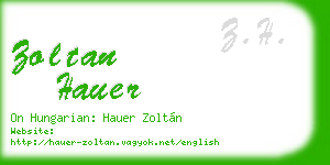 zoltan hauer business card