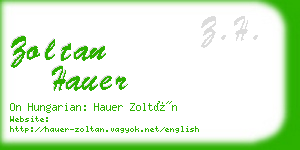 zoltan hauer business card